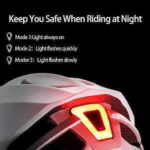 Шлем велосипедный с LED подсветкой Городской Ультралегкий для взрослых с зарядкой заднего фонаря 56-60 см synthetic.ua - Фото 1