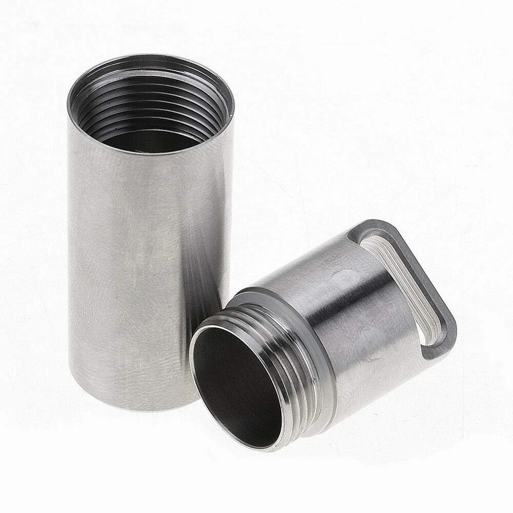 Коробка для таблеток SuperglockT Mini, нержавіюча сталь, водонепроникна, міні-капсула, аварійний інструмент, фото №3