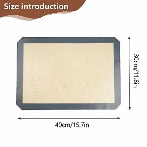 Силіконовий килимок для випікання Набір з 2 шт. 40 x 30 см Антипригарний synthetic.ua - Фото 1
