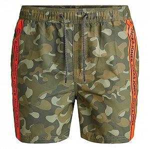 Шорти для плавання JJIBALI JJSWIMSHORTS 12184809 Olive Night Jack&Jones Хакі M - Фото 1