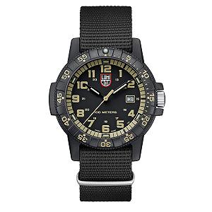 Годинник Luminox Leatherback SEA Turtle Giant XS.0333, 44 мм, чоловічий, військовий, чорний, з індикатором дати, водонепроникність 100 м - Фото 1