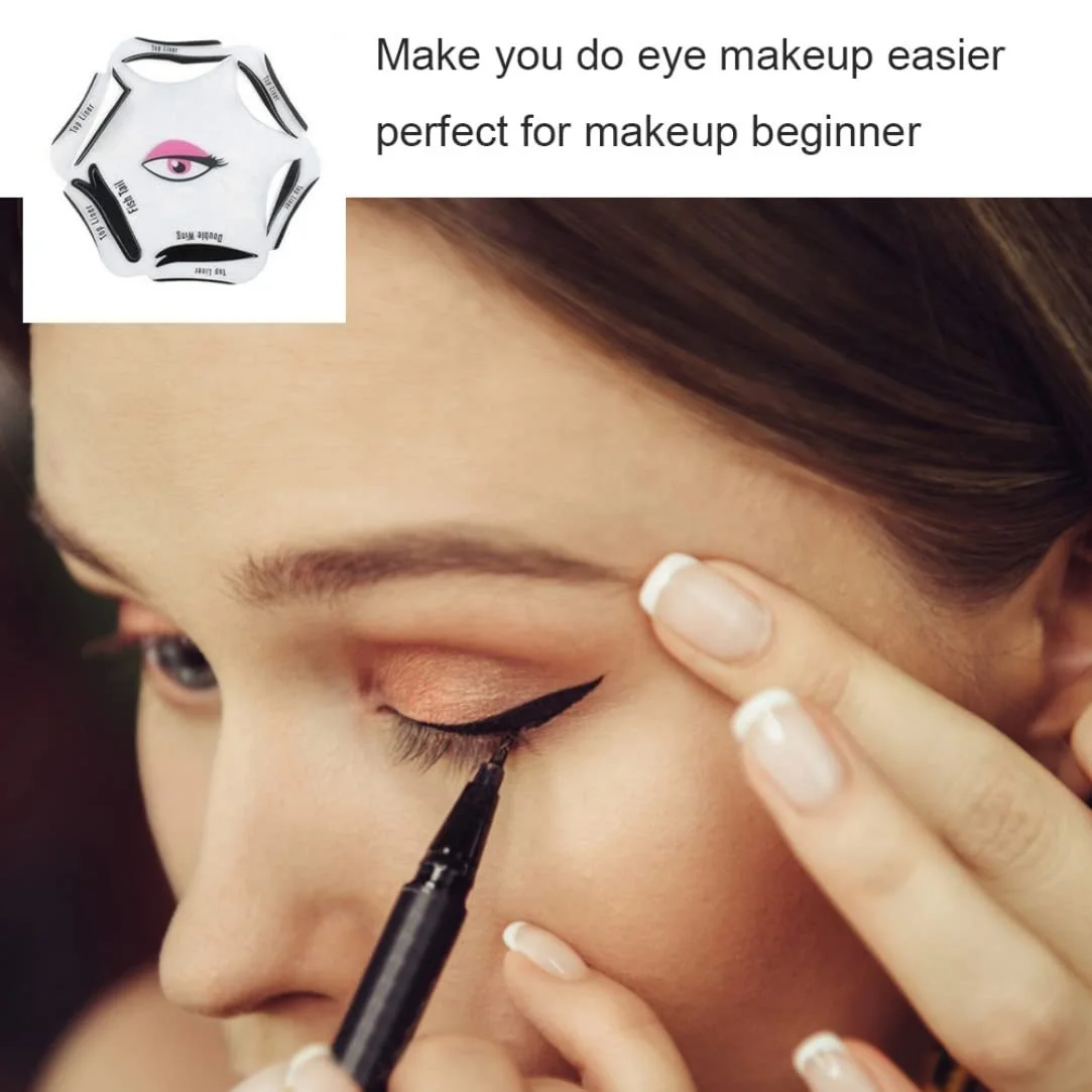 Трафарет для підводки очей 6 в 1 EyelaLe Інструмент для макіяжу очей, фото №7