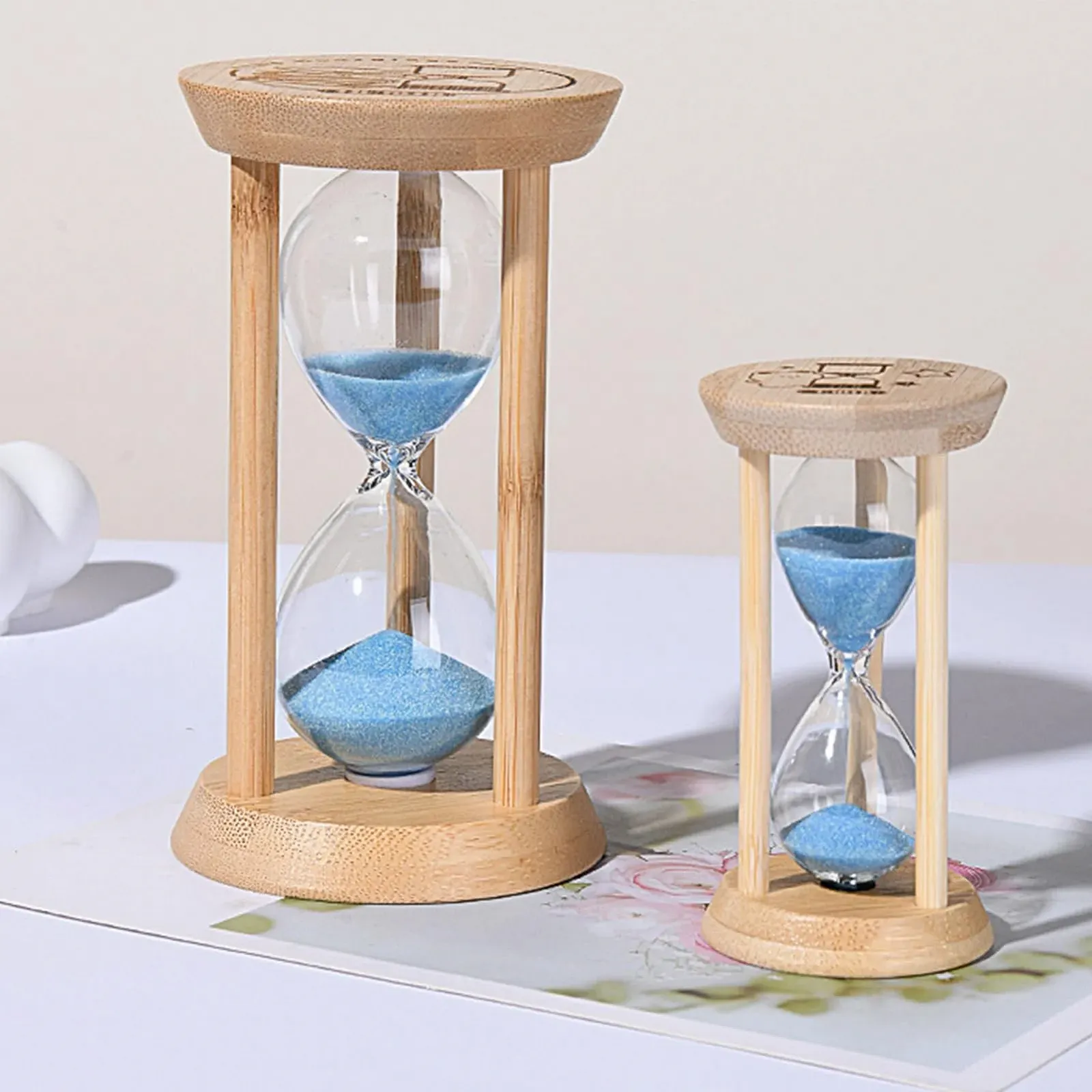 Пісочний годинник Mini Hourglass Світний Дерев'яний 10 хвилин Помаранчевий, фото №8