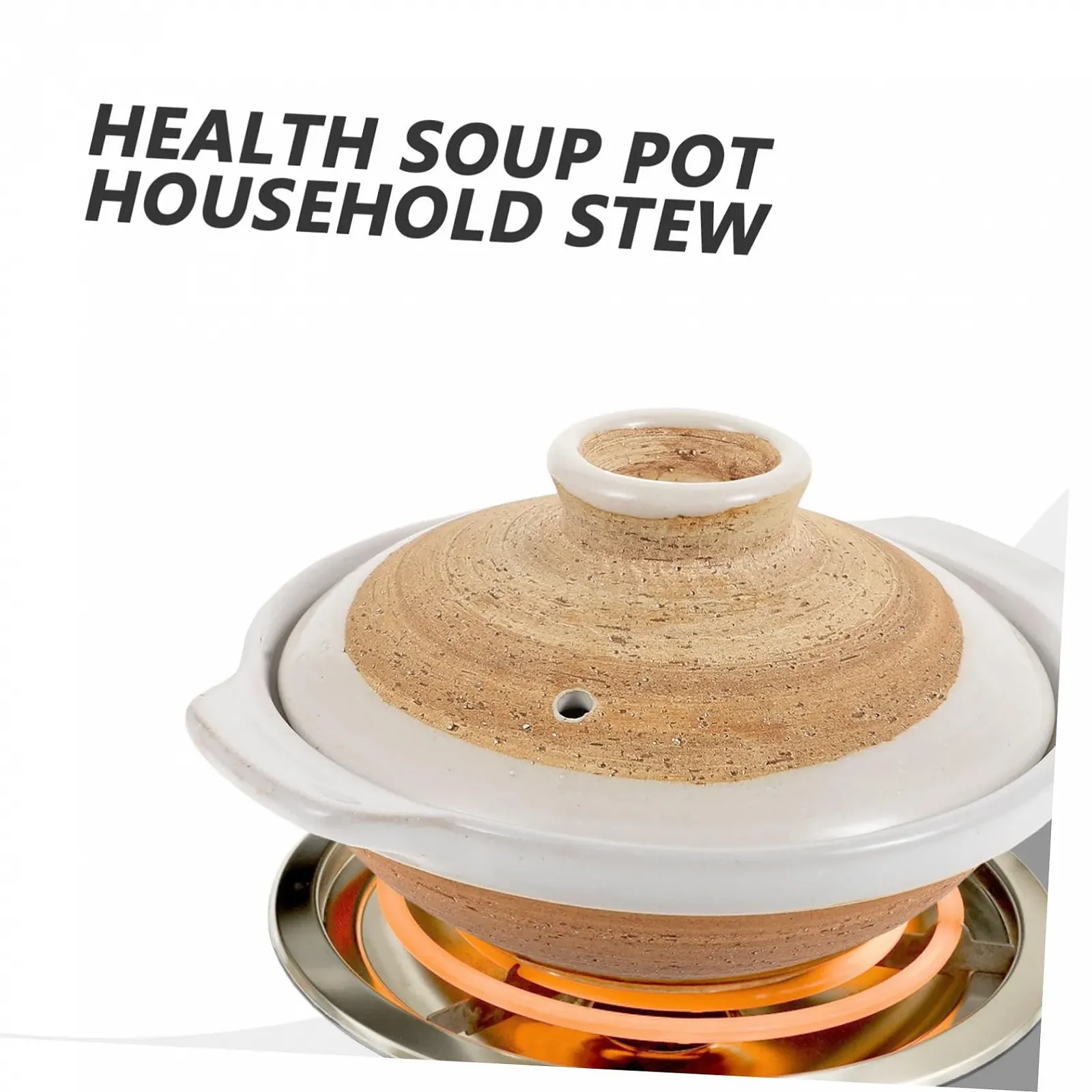 Кастрюля-кесероль VALICLUD Керамическая японская для супов и риса термостойкая легкая, фото №6