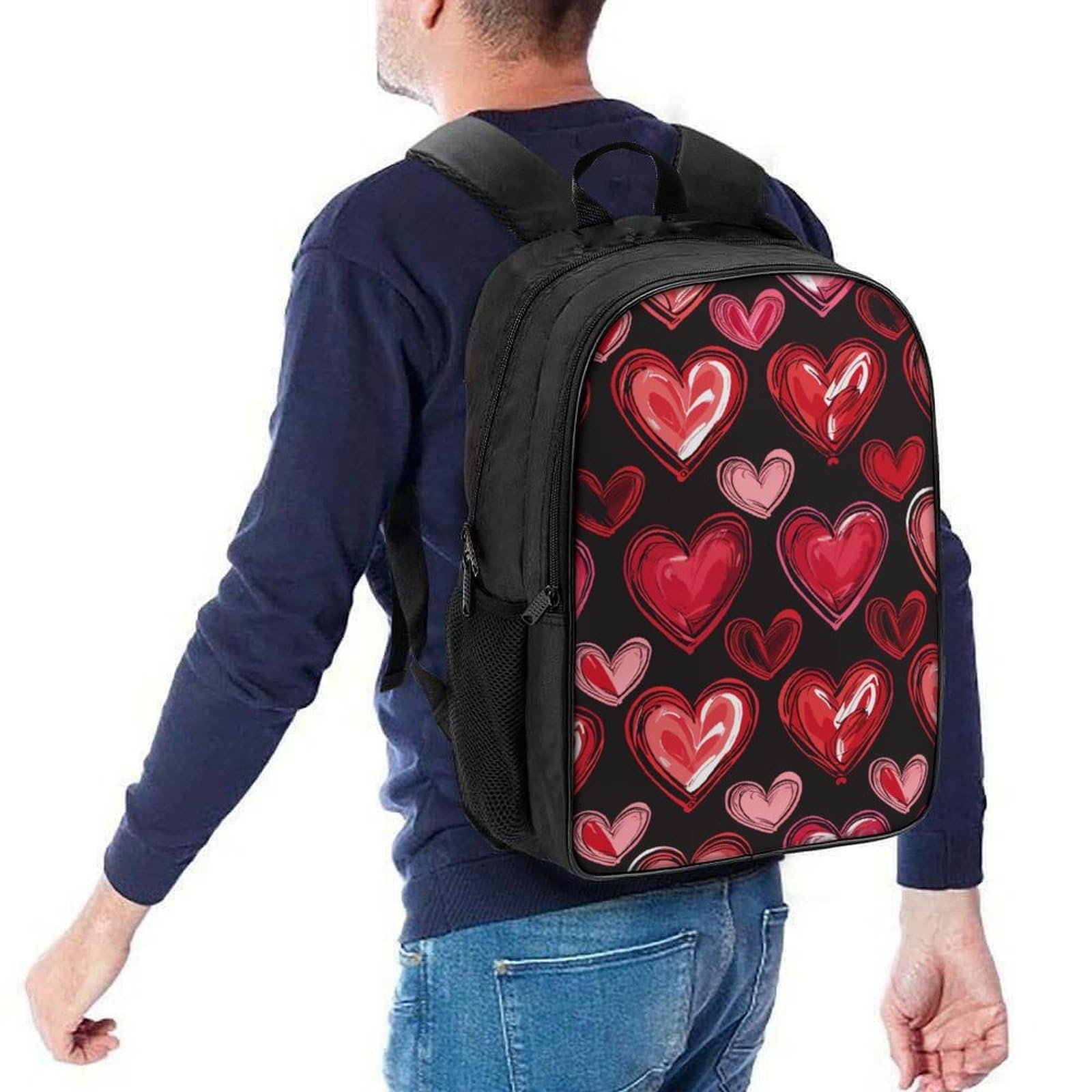 Школьный рюкзак DPEOANEBN Red Heart 40x28x16см, фото №5