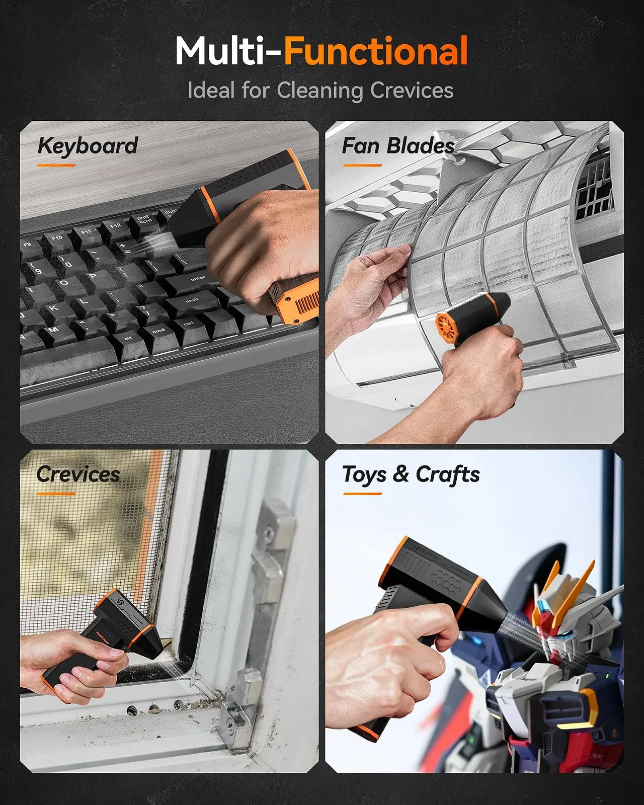 Електричний повітродувка  WOLFBOX MegaFlow50 MF50 110,000 rpm 3 швидкості Акумуляторний, фото №4