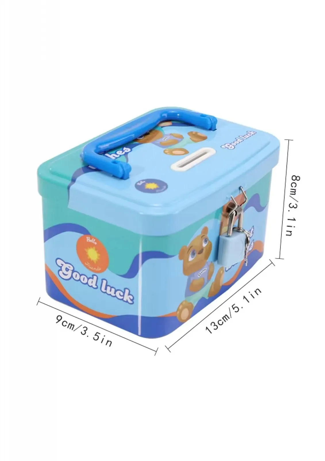 Скарбничка Metal Lunch Box Panda Bear Велика Червона Металева, фото №2