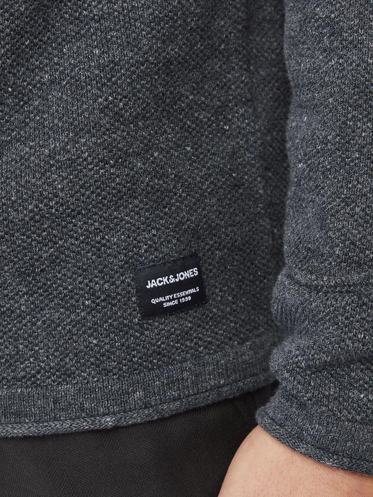 Джемпер JACK & JONES JJEHILL Чоловічий В'язаний З круглим вирізом Базовий З довгими рукавами Бавовняна сорочка, фото №8