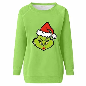 Рождественский джемпер BHXUTK Женский Лонгслив Рождественский джемпер Зимний элегантный Рождественский джемпер Женский уродливый Рождественский свитер Оверсайз Смешной свитшот Женская рубашка с длинными рукавами Праздничные топы synthetic.ua - Фото 1