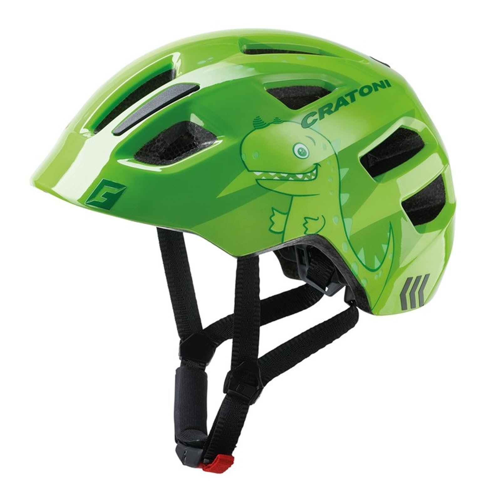 Велосипедний Шолом Cratoni Maxster Дитячий S/M 51-56 см Dino Green Gloss, фото №1