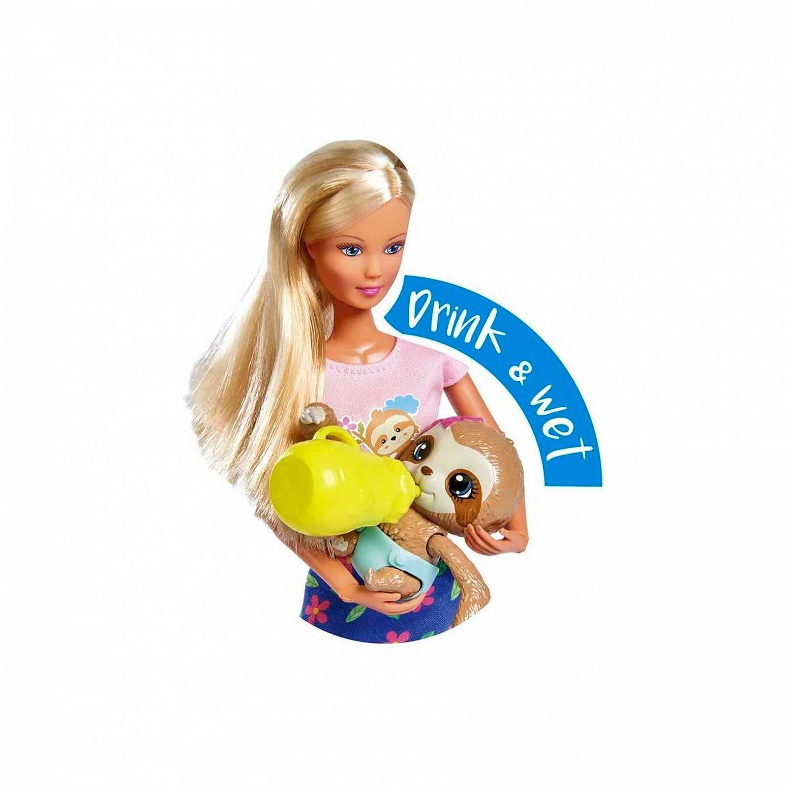 Лялька Steffi Love Salep Friend Simba 105733436 29 см з функцією напування і мочіння з лінивцем, пляшечкою та підгузником з 3 років, фото №2 Лялька Steffi Love Salep Friend Simba 105733436 29 см з функцією напування і мочіння з лінивцем, пляшечкою та підгузником з 3 років, фото №2