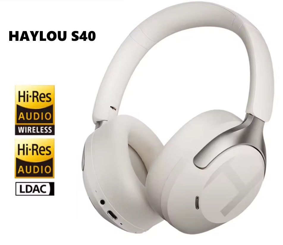 Навушники HAYLOU S40 Hi-Res LDAC ANC Multipoint BT6.0 90 год White, фото №1