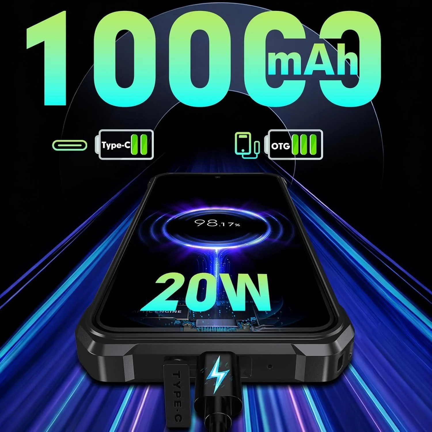 Смартфон FOSSiBOT F110L 12 + 128 GB 10000 mAh 50 MP 6.745 дюймов IP68, фото №2 Смартфон FOSSiBOT F110L 12 + 128 GB 10000 mAh 50 MP 6.745 дюймов IP68, фото №2