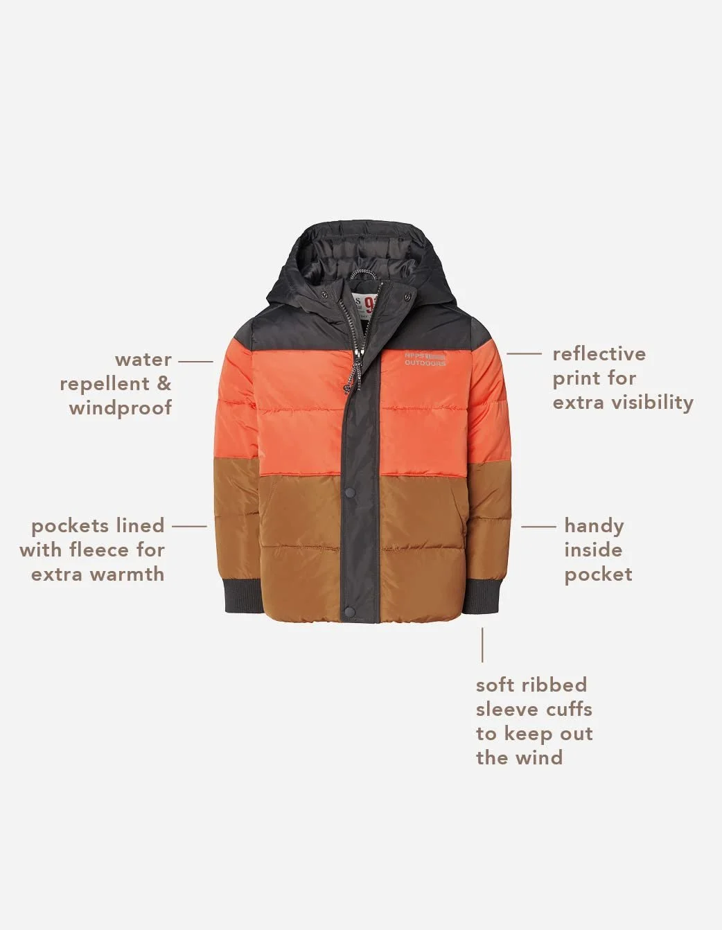 Куртка Noppies Nijland для хлопчиків, дитяча зимова куртка, фото №3