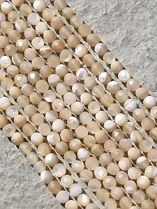 Бусины из натурального перламутра, круглые, граненые, 2-2.5 мм, нить длиной 33 см бусины из драгоценных камней для ожерелья, браслета synthetic.ua - Фото 1
