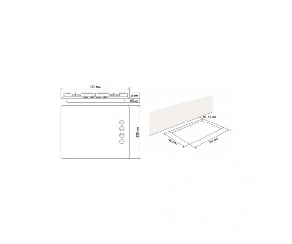 Варильна поверхня газова Jantar HGR 60 WH EF, фото №9