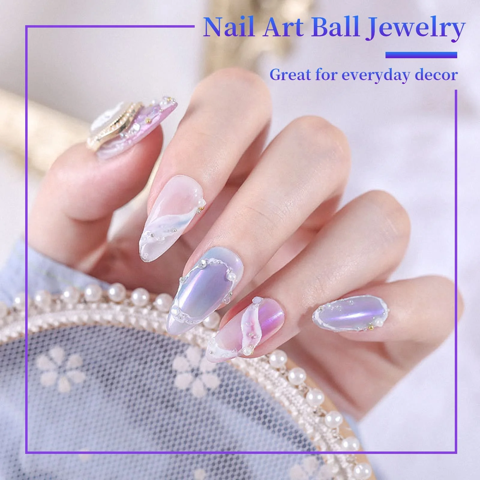 Бусины для ногтей Микс размеров Микро Икра для ногтей 3D Мини Бусины Подвеска-шарик из стали для самостоятельного декорирования ногтей Балетные туфли Розовое золото Серебро, фото №3 Бусины для ногтей Микс размеров Микро Икра для ногтей 3D Мини Бусины Подвеска-шарик из стали для самостоятельного декорирования ногтей Балетные туфли Розовое золото Серебро, фото №3