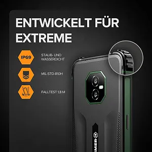 Захищений мобільний телефон Hammer Ranger 4G 6+8GB/128GB 6 дюймів IP69 5000mAh Dual SIM eSIM NFC Чорний synthetic.ua - Фото 1