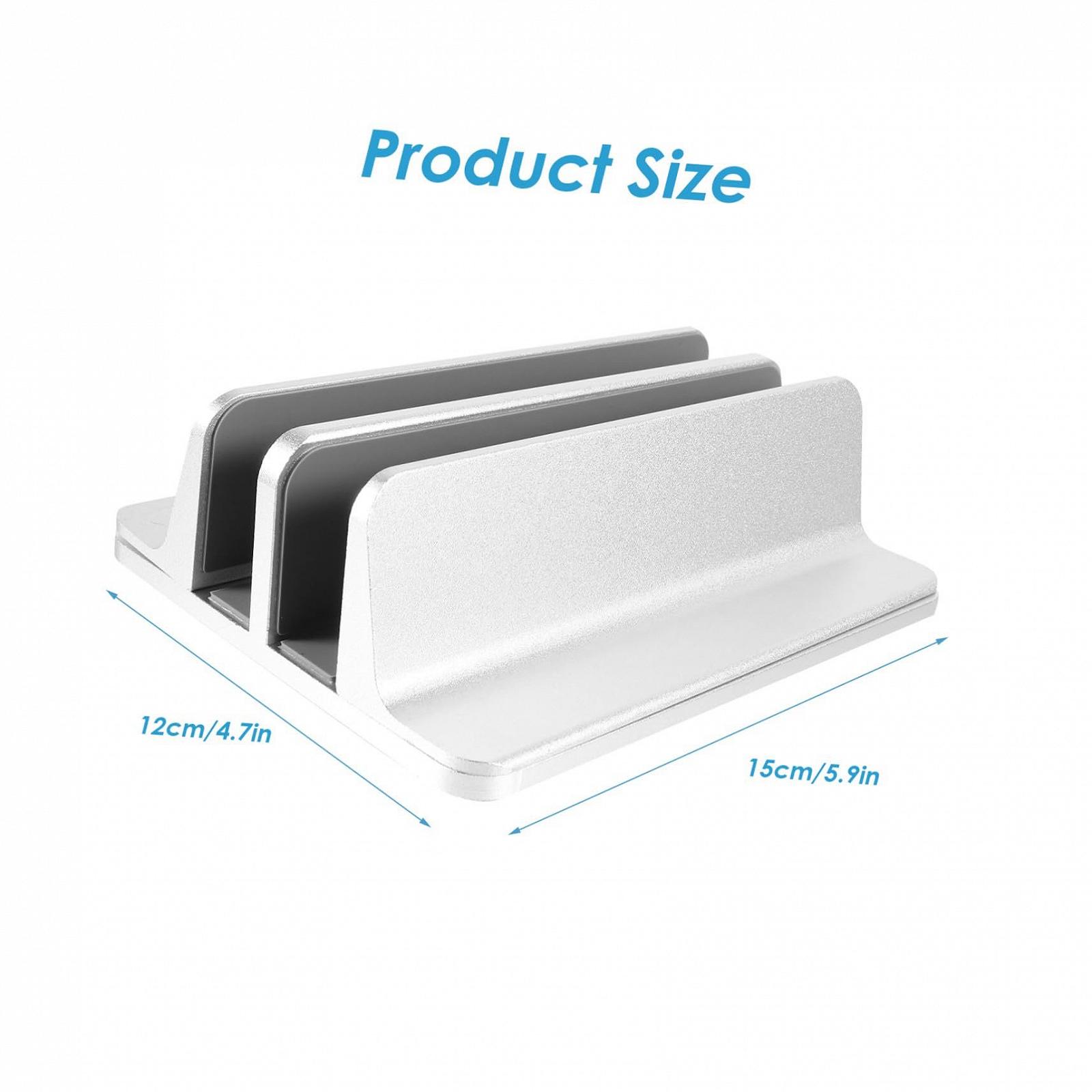 Подставка для ноутбука алюминиевая вертикальная стабильная для экономии места Органайзер для стола Прочный держатель для ноутбука и планшета Офисный настольный, фото №2