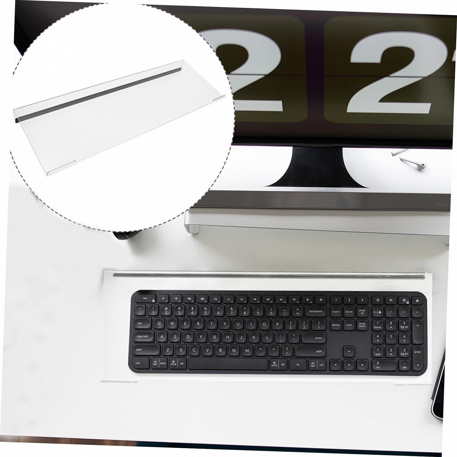 Подставка для клавиатуры акриловая прозрачная Holibanna, наклонная, для ПК, эргономичная, нескользящая, для стола, универсальная, прочная, случайный цвет, фото №7