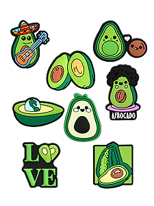 Джибітси авокадо avocado Jibbitz 8 шт аксесуари крокс прикраса Dz_121_1 - Фото 1