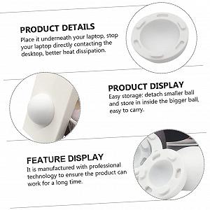 Подставка для ноутбука Gatuida Комплект 4 шт. Шарики-подставки для охлаждения ноутбука Силиконовые подставки для лучшего рассеивания тепла и эргономичной работы synthetic.ua - Фото 1