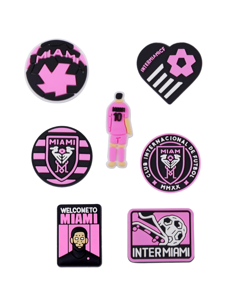 Джибитсы Lionel Messi 7 шт аксессуары для кроксів, фото №1