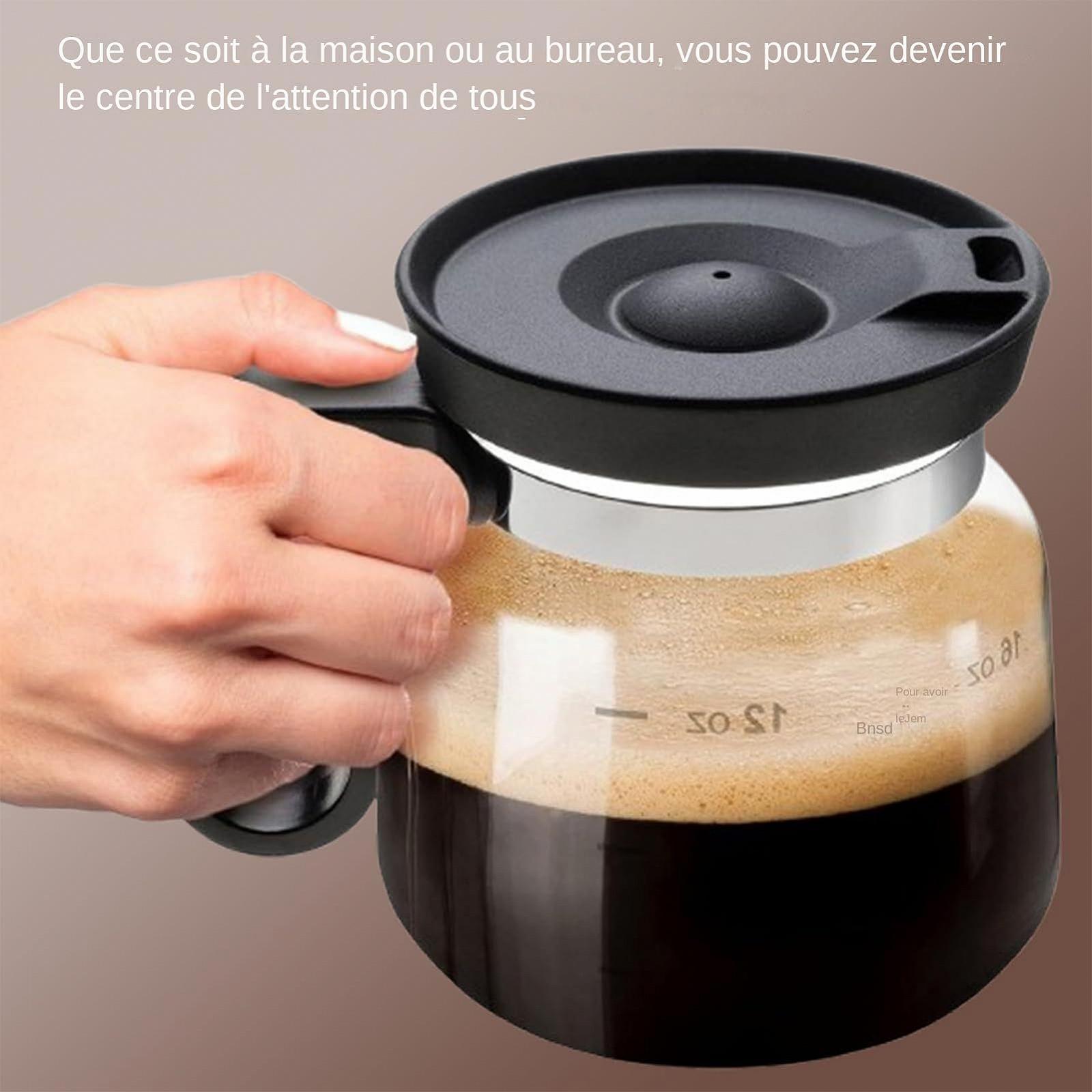 Скляна чашка для кави 470 мл з ручкою та кришкою, фото №8