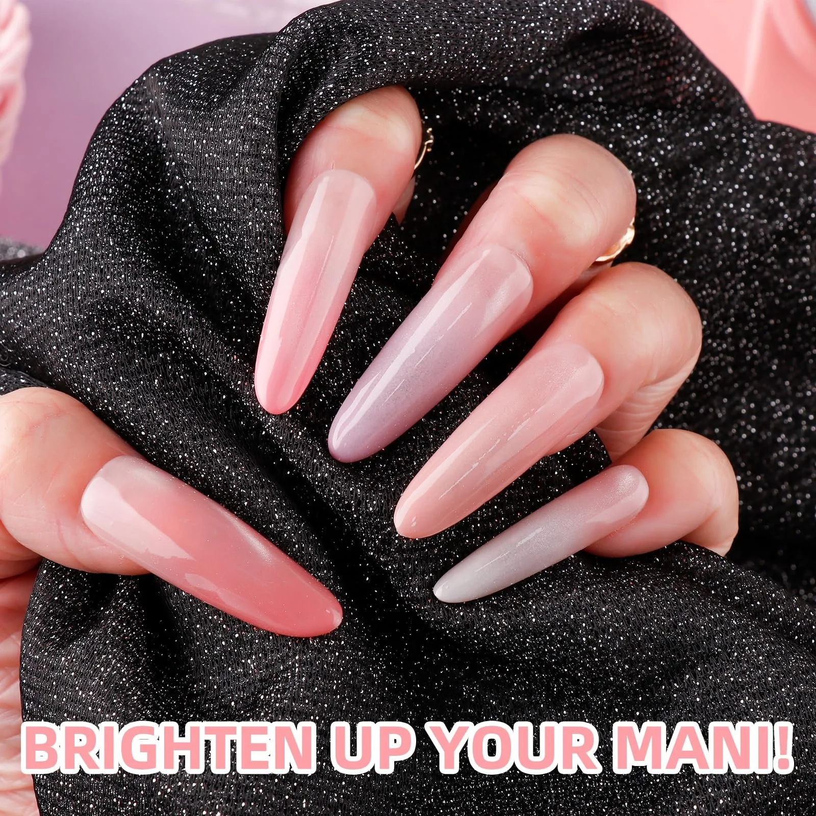 Гель-лак Clara Colors Gradient Set, 9 кольорів Nude Pink White Ombre, фото №5