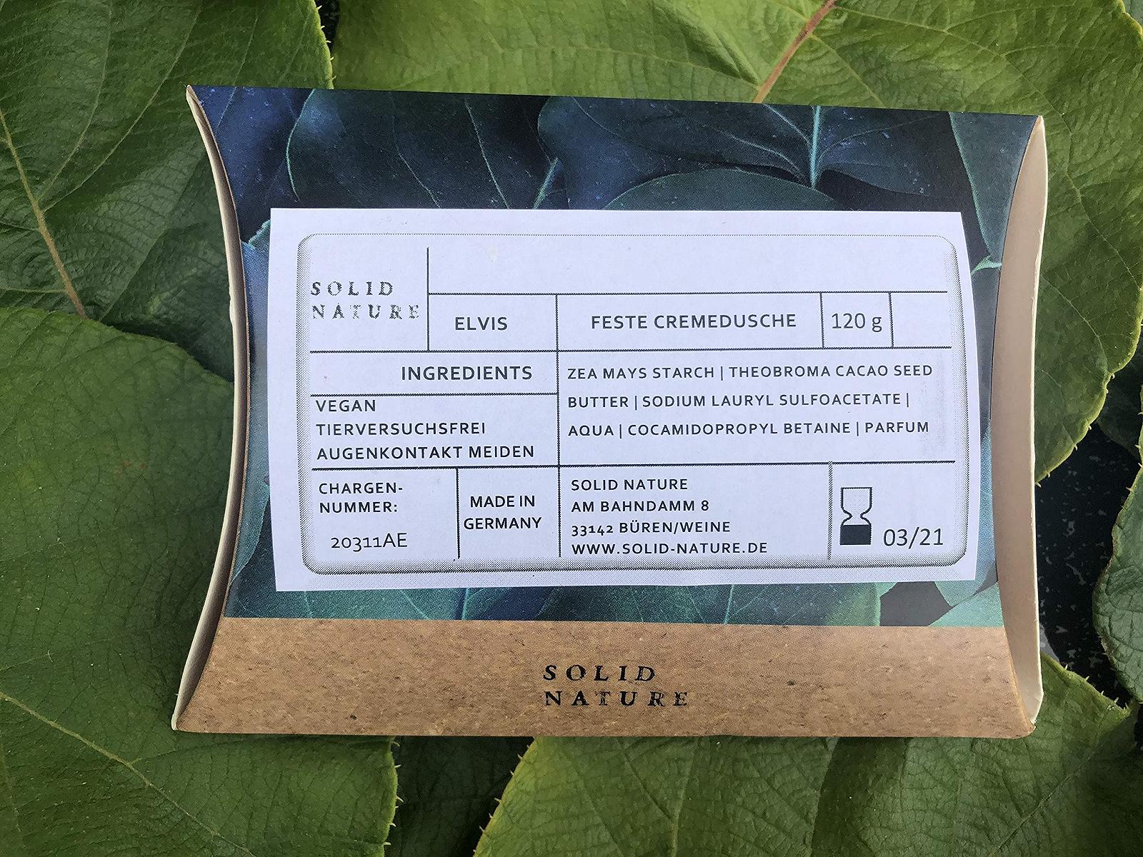 Твердий гель для душу Solidnature DuschFest The Elvis 120 г 1 шт., фото №3