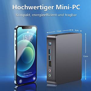 Мини-ПК Intel NUC 11 Essential с 11-го поколения N5105 до 2.9 ГГц 4 ядра 4 потока Мини настольный компьютер 8 ГБ ОЗУ 256 ГБ SSD Windows 11 Pro Настольный компьютер Двойной 4K UHD HDMI WiFi Bluetooth v5.1 synthetic.ua - Фото 1