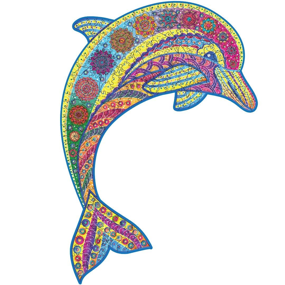 Пазл деревянный Dancing Dolphin Дельфин 285 элементов XL, фото №2