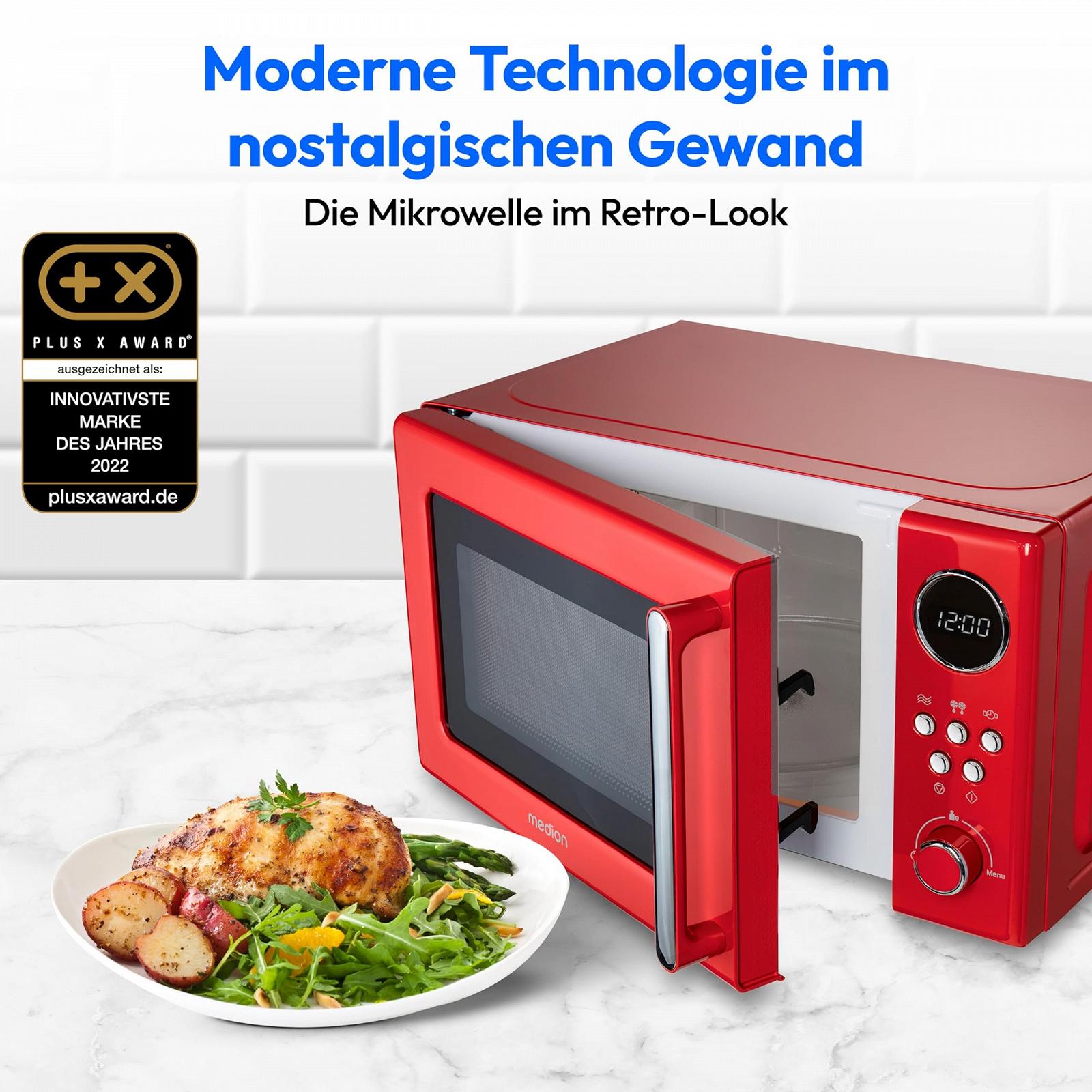 Микроволновая печь MEDION MD15000 Retro 20 л 800 Вт Красная, фото №2