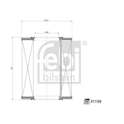 Воздушный фильтр FEBI BILSTEIN 31159 для MERCEDES-BENZ, фото №3 Воздушный фильтр FEBI BILSTEIN 31159 для MERCEDES-BENZ, фото №3