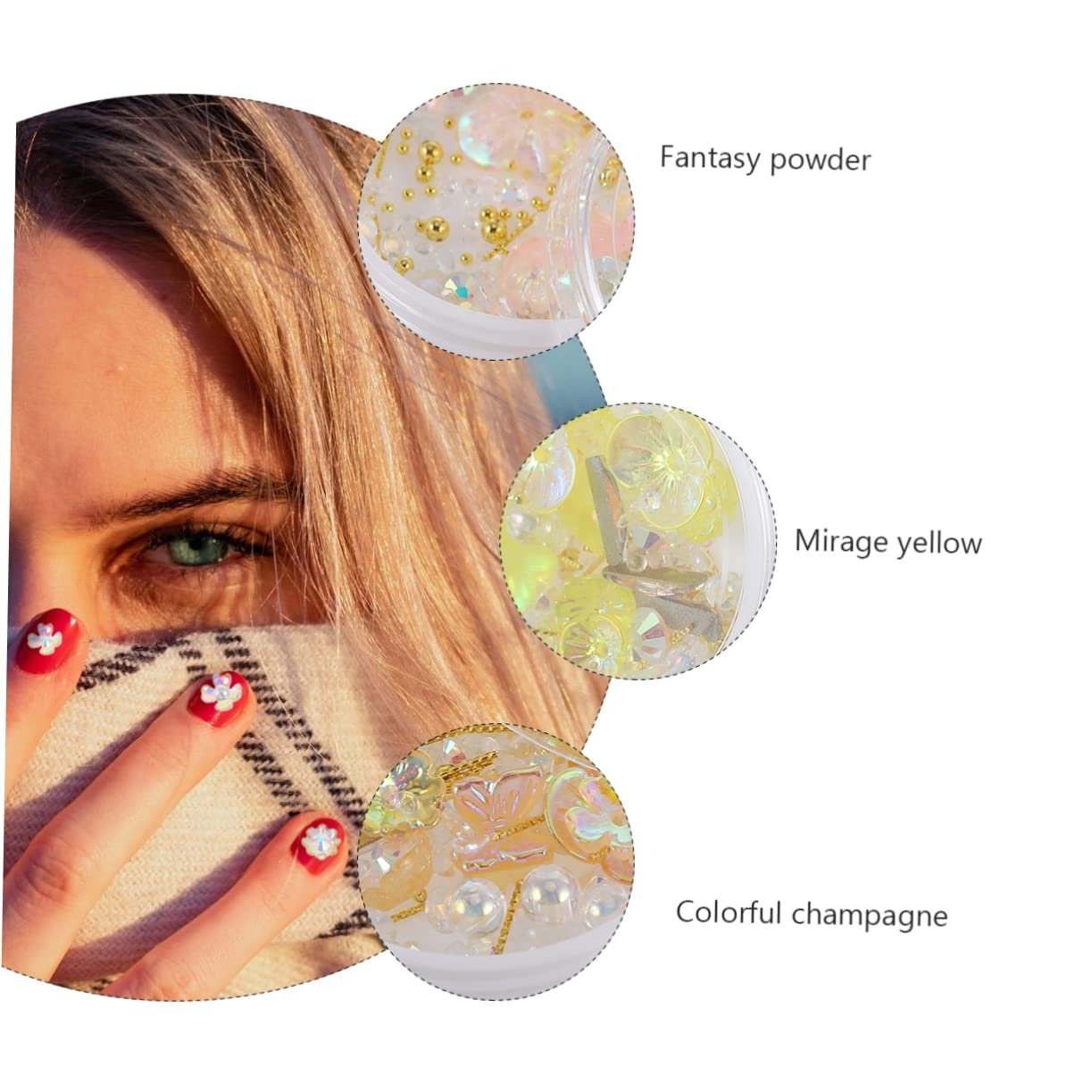 Украшения для ногтей Стразы для маникюра на ногти Шарм Накладные ногти Weible Наклейка DIY Аксессуары для ногтей из искусственного жемчуга Ледяной цветок 6 коробок, фото №7