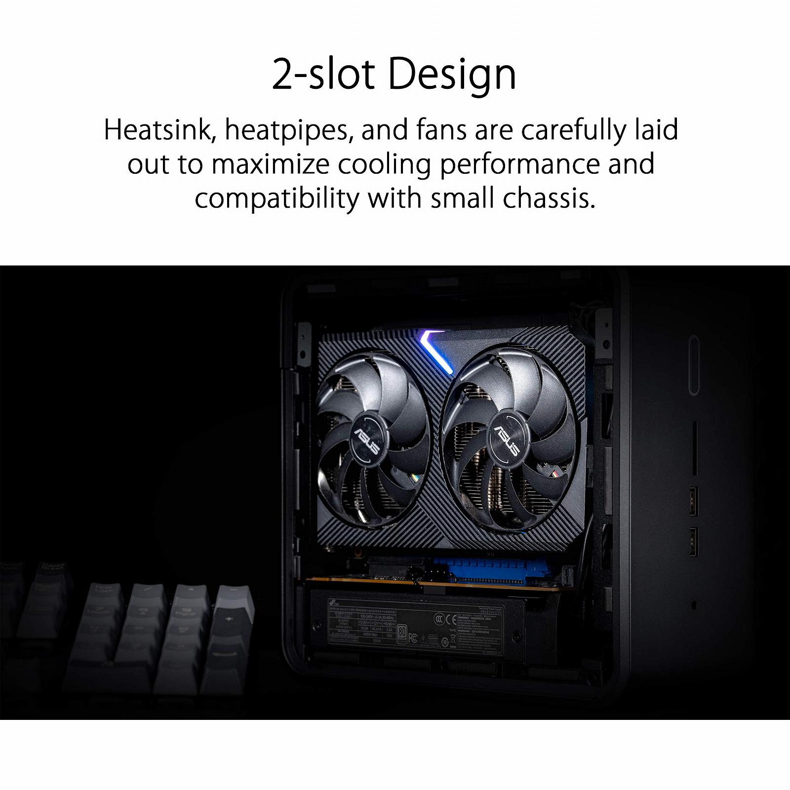 Відеокарта ASUS Dual GeForce RTX3060 TI Mini 8G V2 OC Edition чорна, фото №2