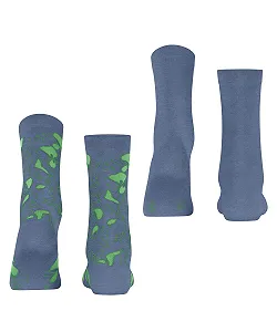 Носки ESPRIT Flower Sketch 2-Pack, дышащие, из органического хлопка, с узором, 2 пары synthetic.ua - Фото 1