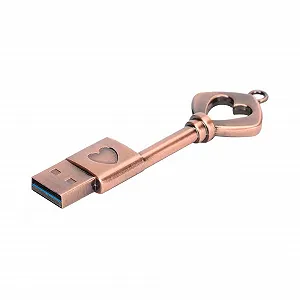 USB-накопичувач Heart Shape Metal USB 3.0 64GB Бронзовий synthetic.ua - Фото 1