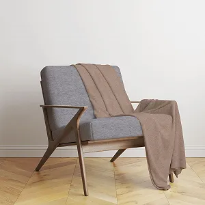 Покривало Setex Premium Cuddle 85% Бавовна/15% Поліестер 200 x 150 см Бежевий synthetic.ua - Фото 1