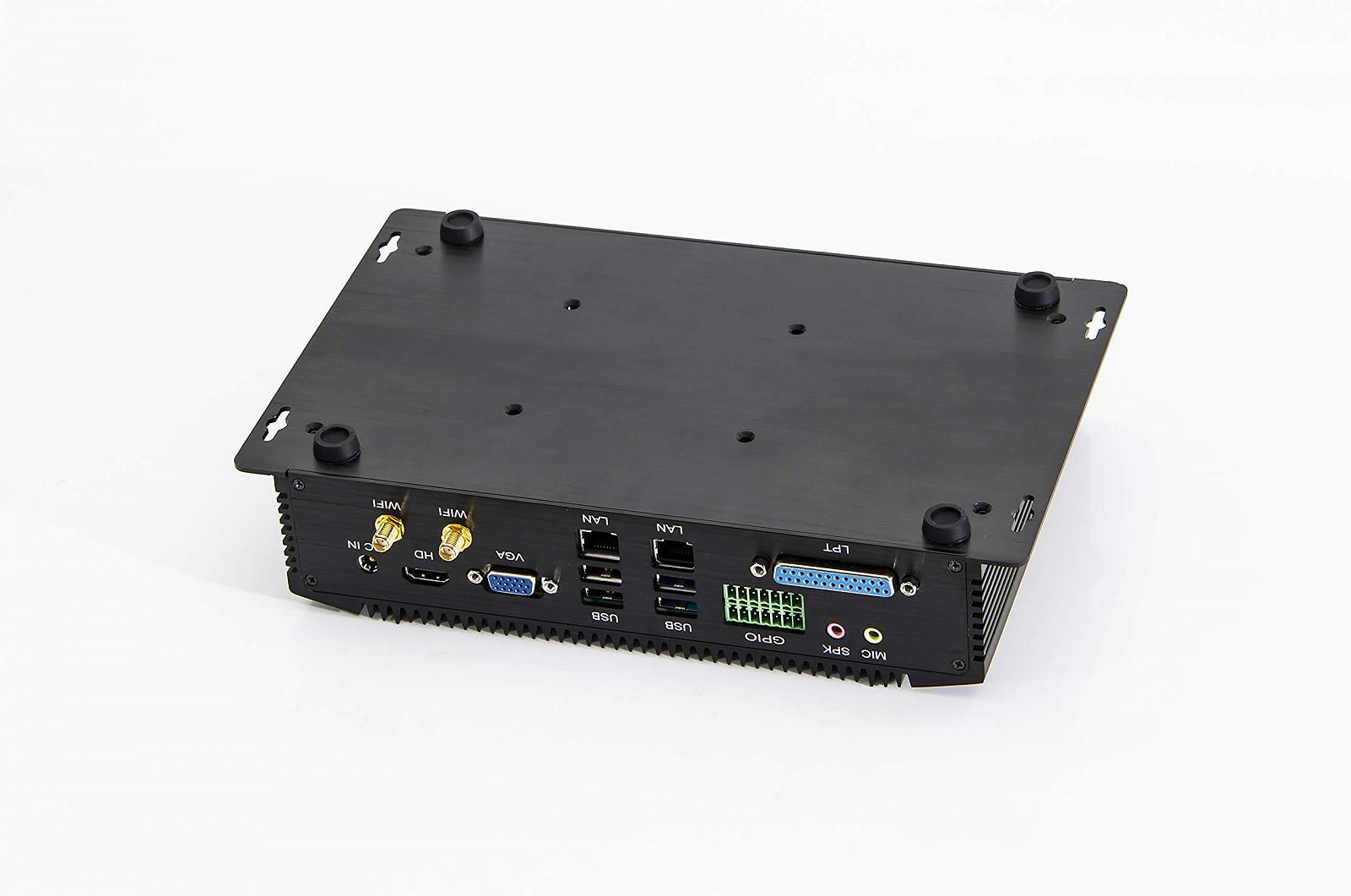 Промисловий ПК Haswell i7 4500U IPC Mini PC Fanless PC з 8ГБ ОЗУ 128ГБ SSD багатим IO двома LAN NIC GbE 6 COM RS422 RS485 USB3.0 8 GPIO LPT VGA HDMI Linux/Windows, фото №3