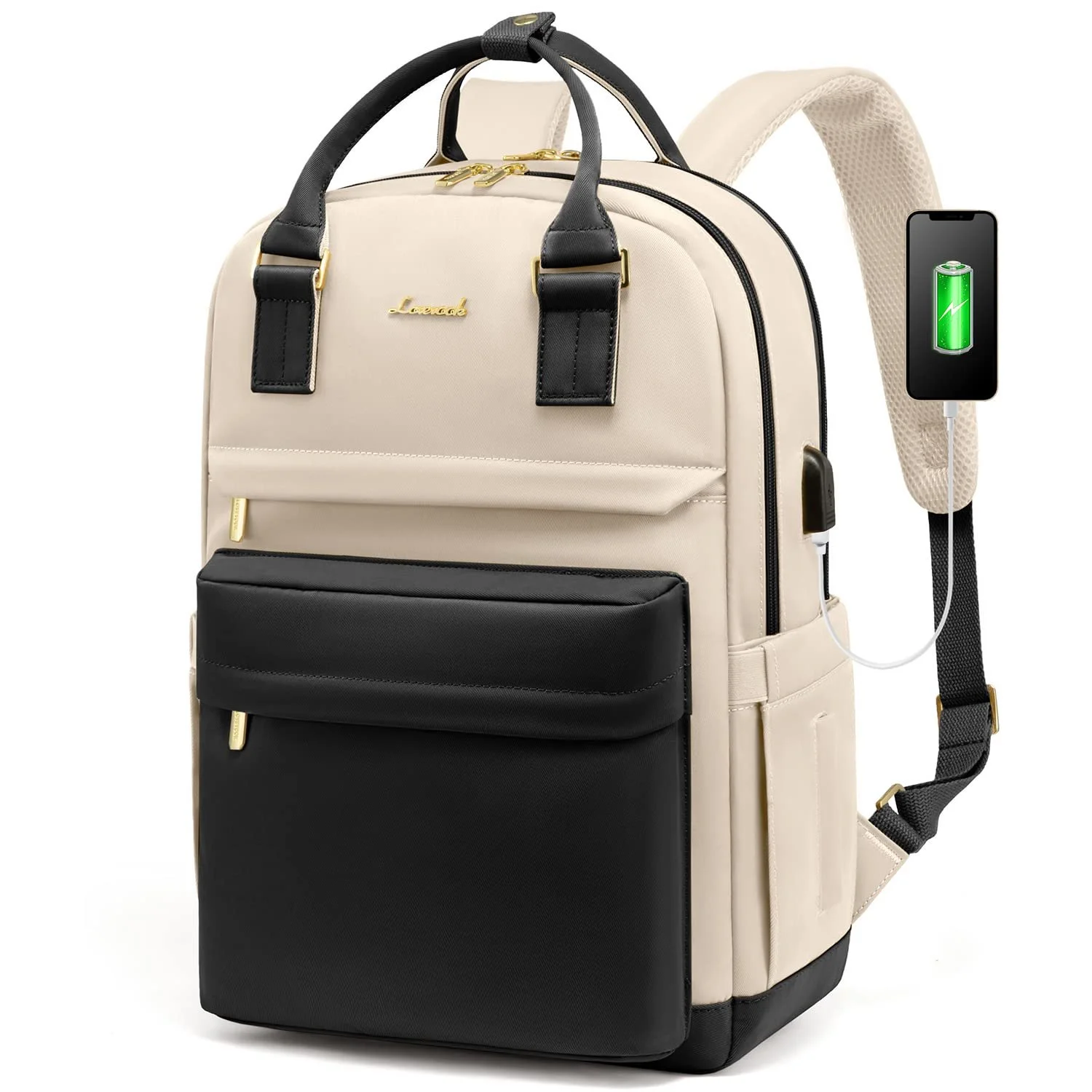 Рюкзак для ноутбука Lovevook 15.6 дюймів жіночий USB Хакі, фото №1 Рюкзак для ноутбука Lovevook 15.6 дюймів жіночий USB Хакі, фото №1