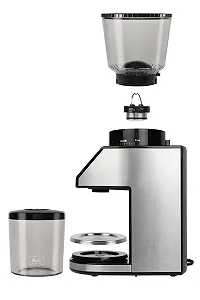 Кавомолка Melitta Calibra Електрична Конічна Сталева до 375 г з Інтегрованою Цифровою Шкалою 39 Рівнів помелу Чорний/Нержавіюча сталь synthetic.ua - Фото 1