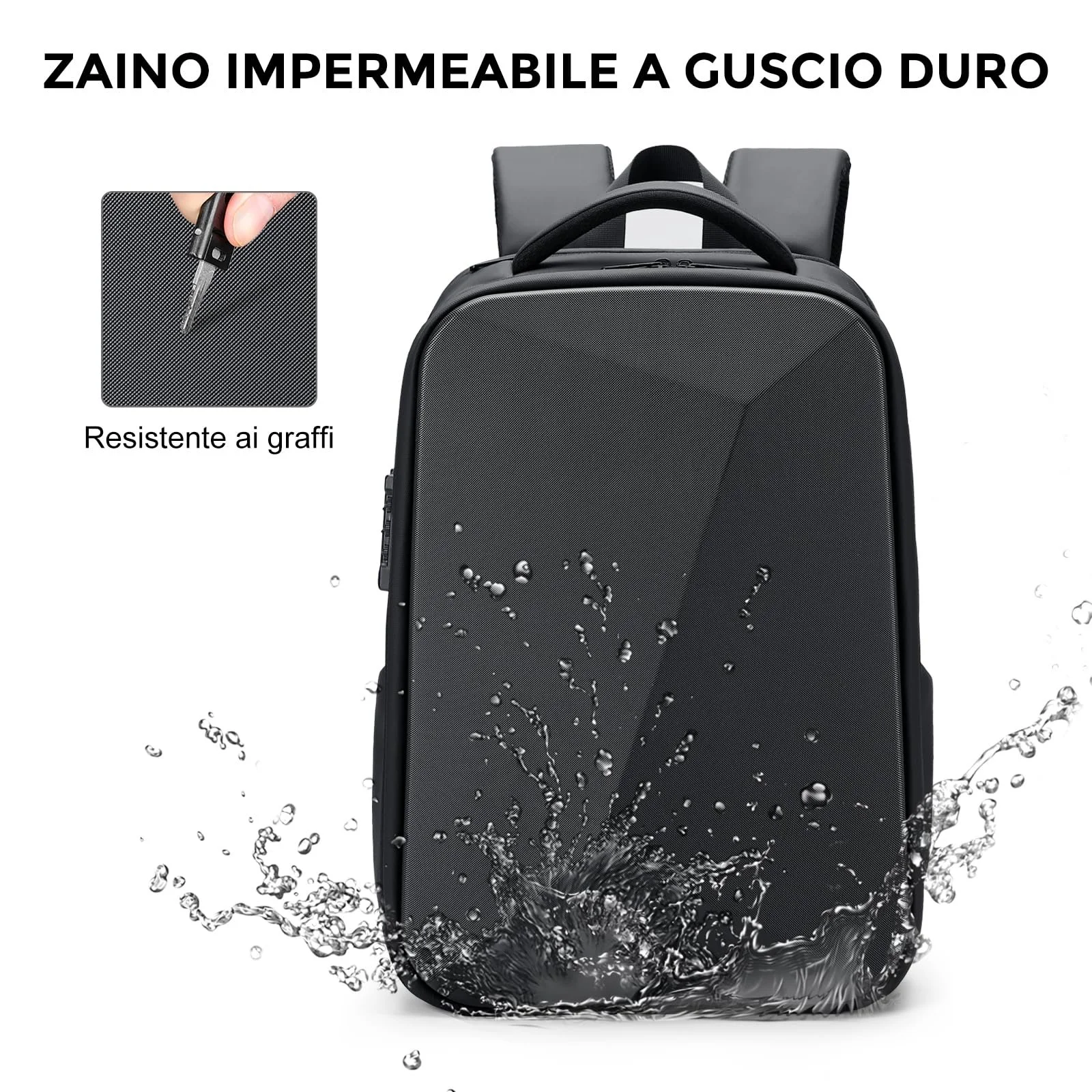 Рюкзак для ноутбука FENRUIEN 26L USB водонепроницаемый черный, фото №7 Рюкзак для ноутбука FENRUIEN 26L USB водонепроницаемый черный, фото №7