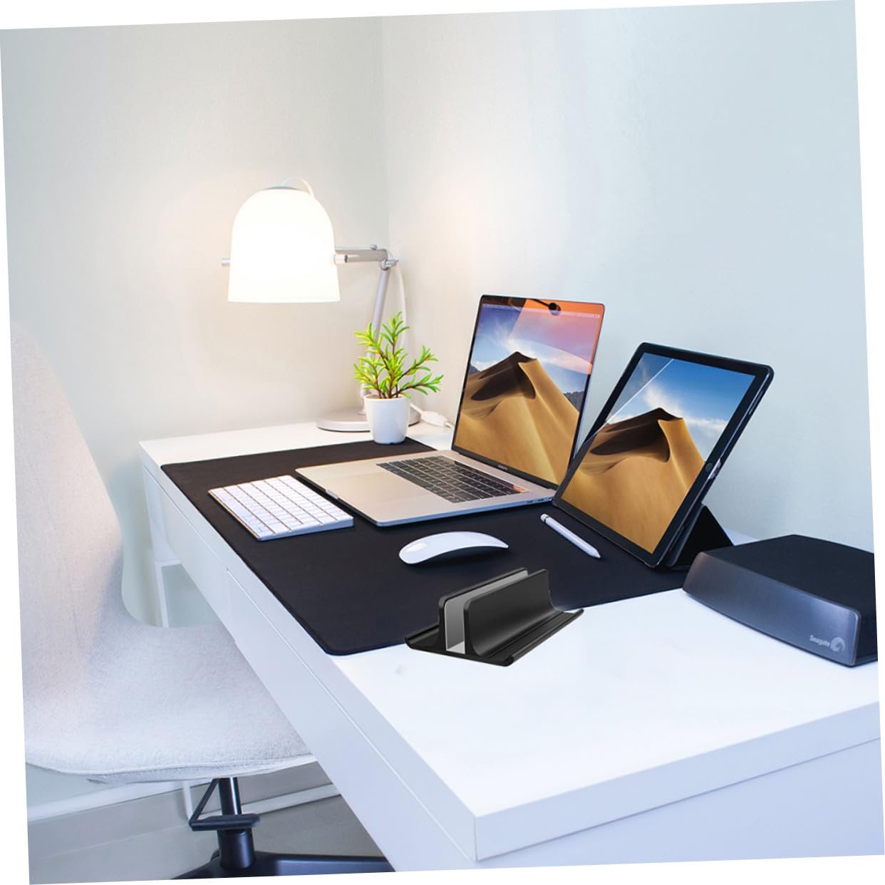 Подставка для ноутбука Sewroro Алюминиевый сплав Вертикальная Охлаждающая Подставка Настольная Радиаторная Подставка для Ноутбука для Эффективного Отвода Тепла и Экономии Пространства, фото №4