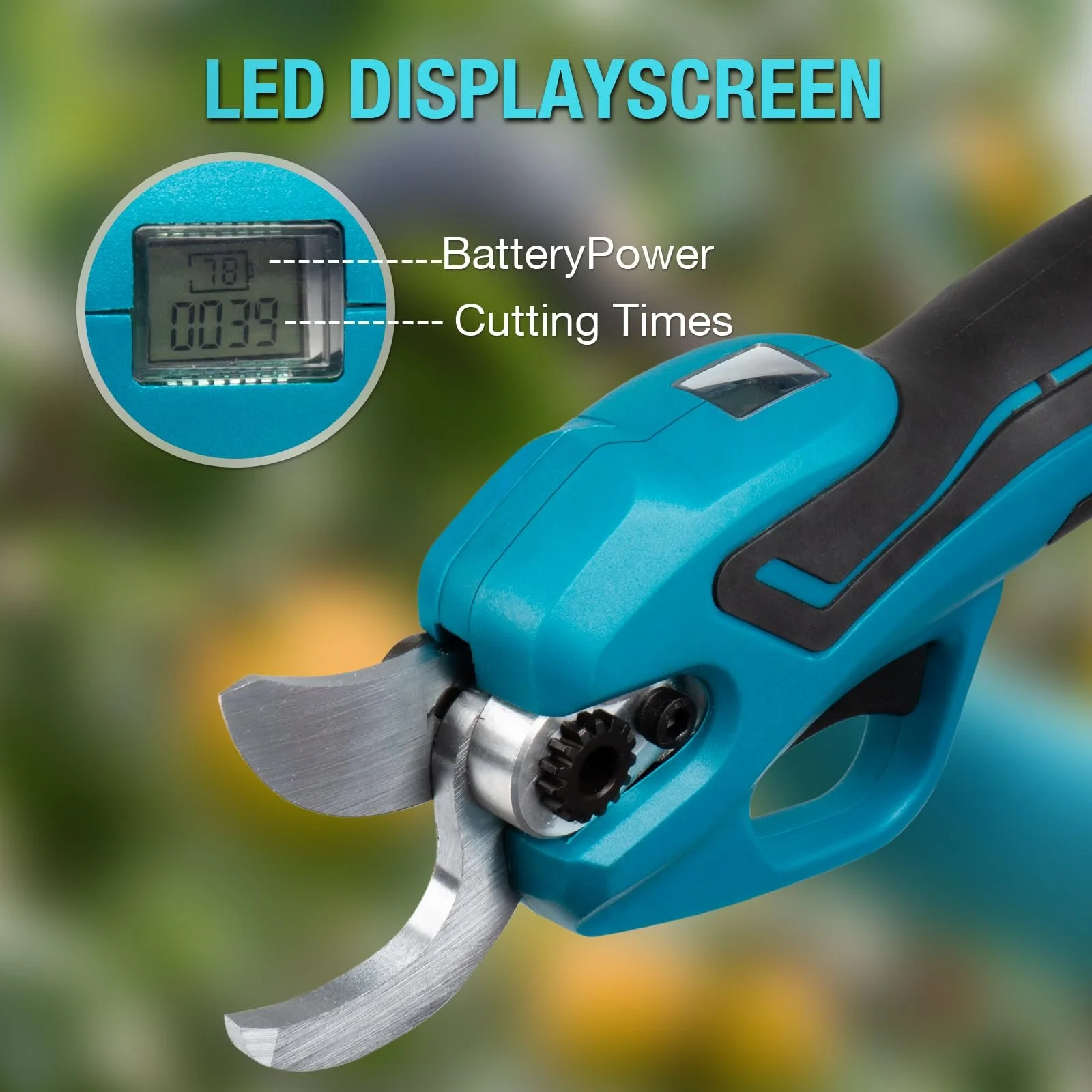 Акумуляторні садові ножиці, max 35 мм, 2 акумулятори 2000 мА·год, фото №7