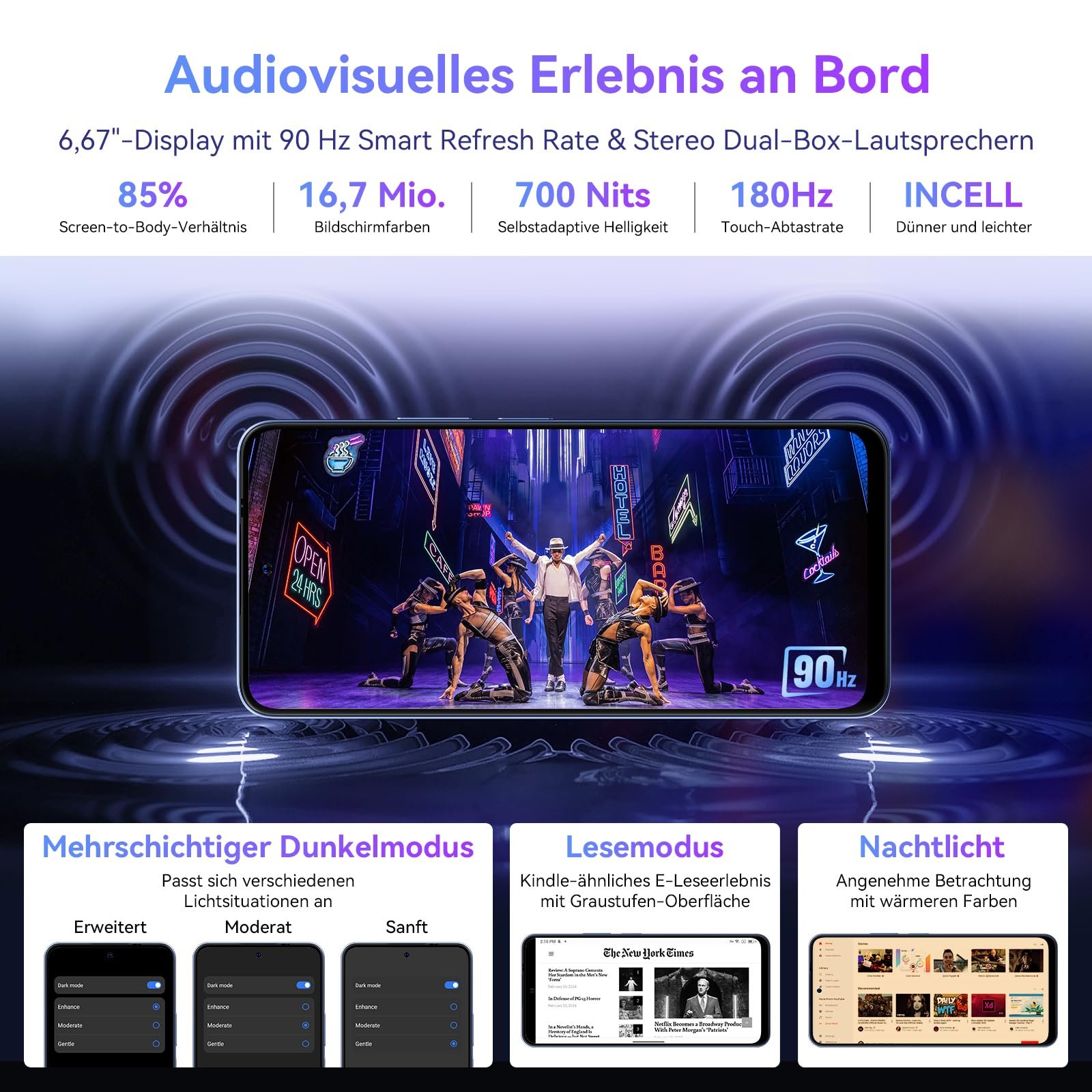Смартфон OSCAL Tiger 13 5G 24GB + 256GB/2TB Android 14 90Hz 6.67" 50MP NFC, фото №6 Смартфон OSCAL Tiger 13 5G 24GB + 256GB/2TB Android 14 90Hz 6.67" 50MP NFC, фото №6