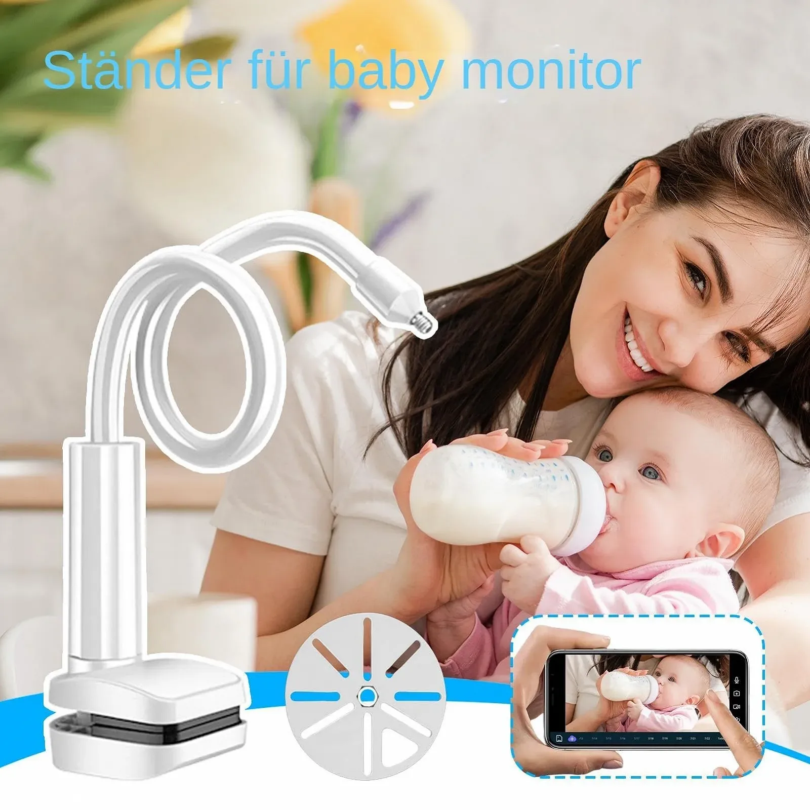 Тримач для відеоняні Flexible Clip Holder Long Arm ABS 360° Universal, фото №2 Тримач для відеоняні Flexible Clip Holder Long Arm ABS 360° Universal, фото №2