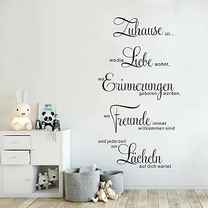 Наклейка на стіну Family Rules 35 x 67 см Чорна - Фото 1