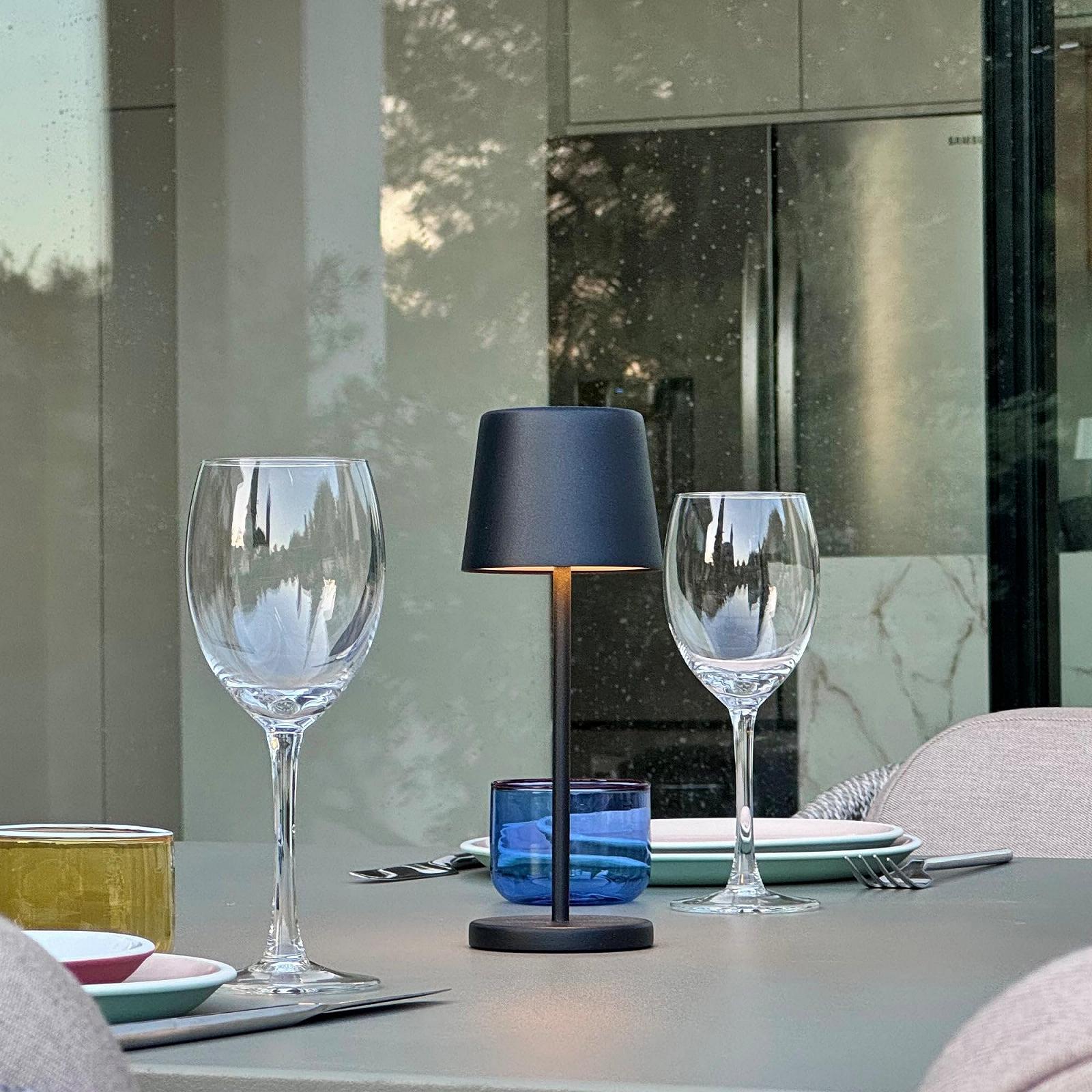 Настільна LED лампа KELLY Mini Wireless 22 см із зарядною платформою Набір 6 шт. Біла, фото №3