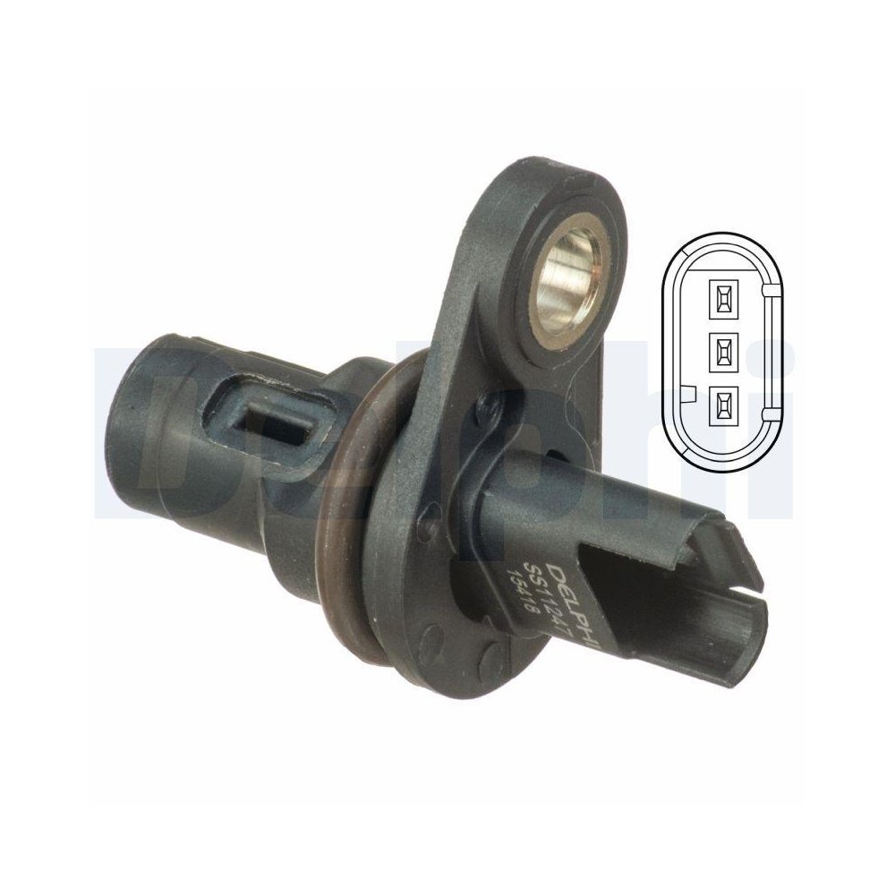 Датчик положения коленвала DELPHI SS11247 для BMW, сверху, фото №1 Датчик положения коленвала DELPHI SS11247 для BMW, сверху, фото №1